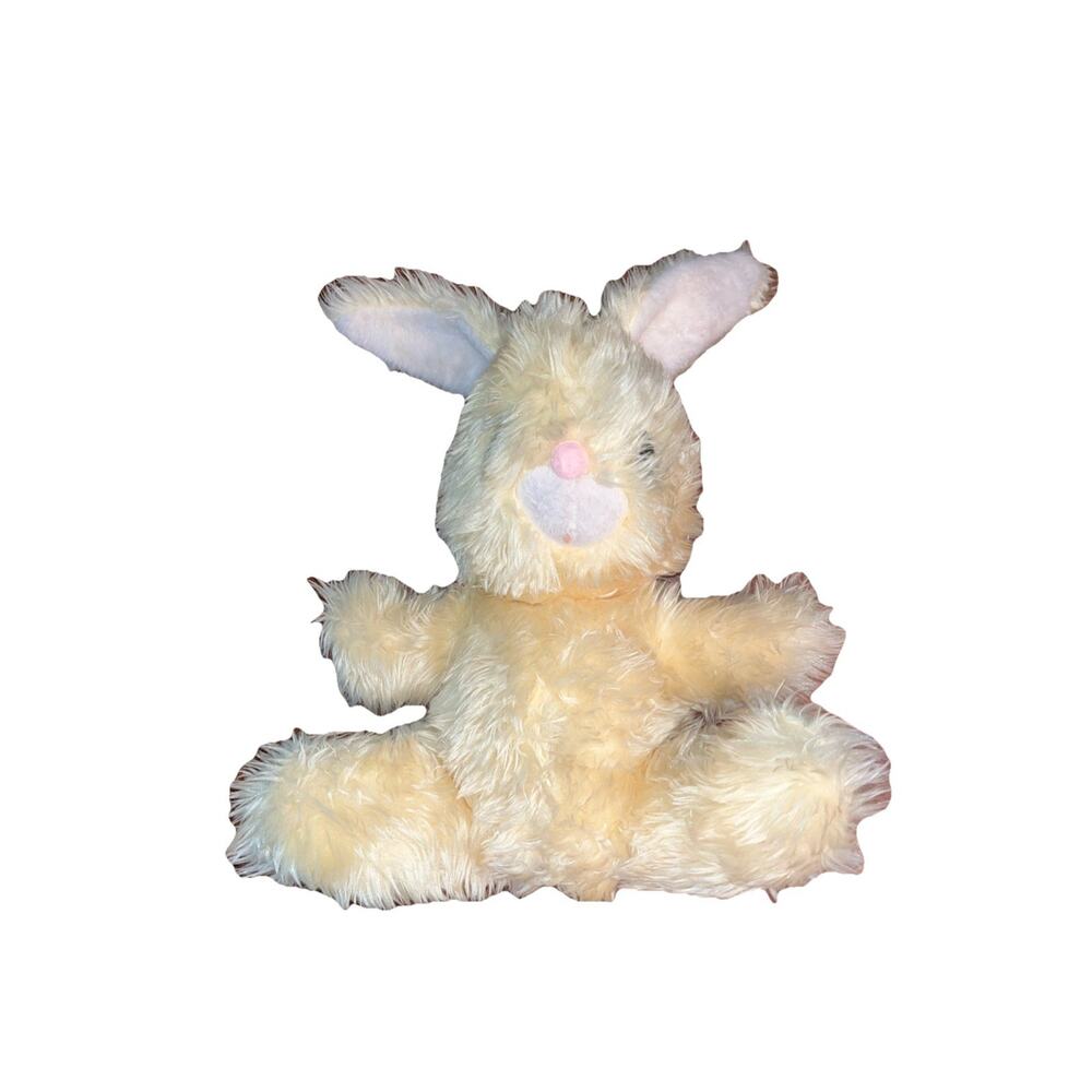 Vintage 1978 Animal Fair Pastel Yellow Cottontail Bunny 17” Plush Big Eyes